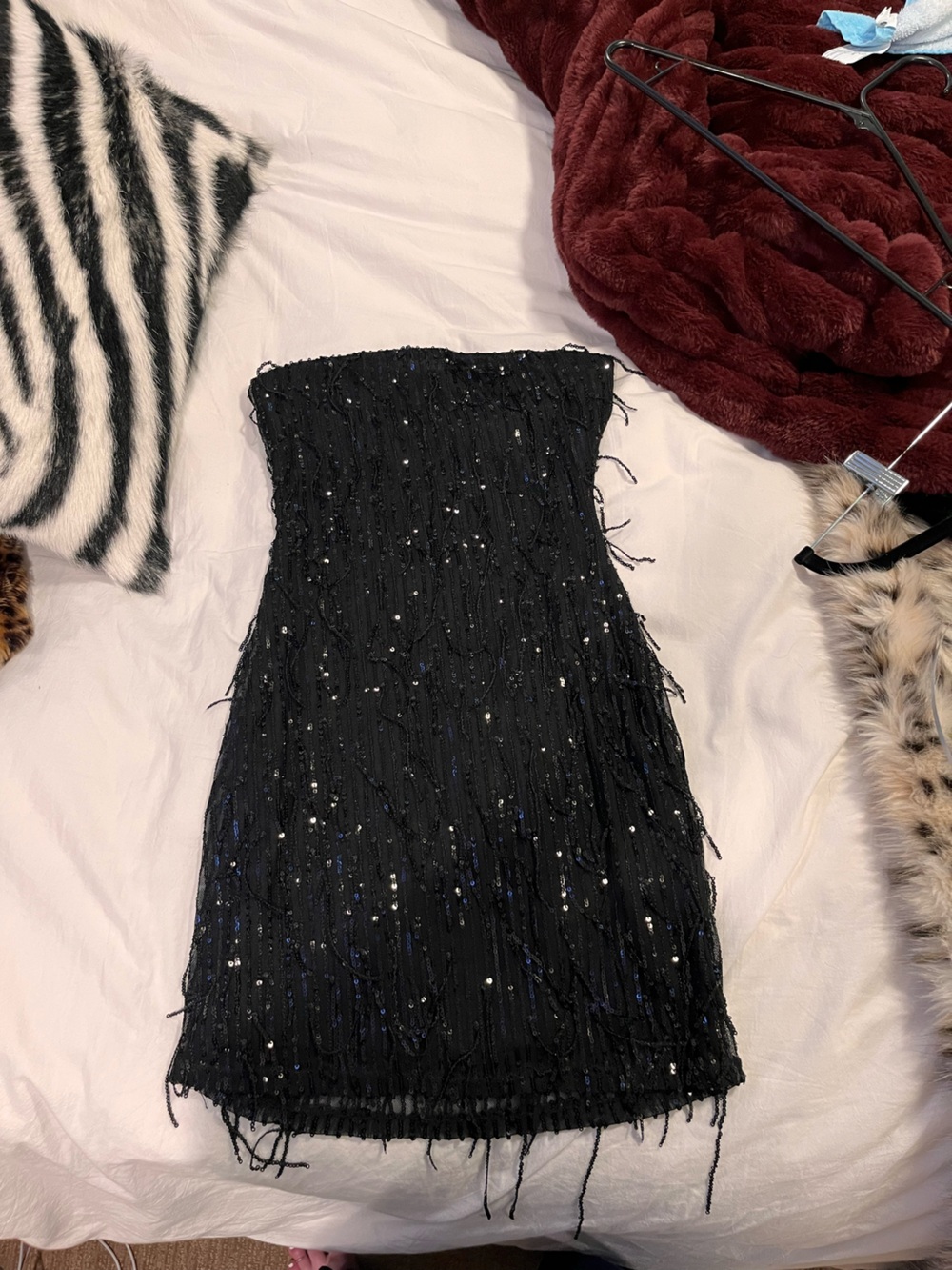 Strapless Sequin Dress